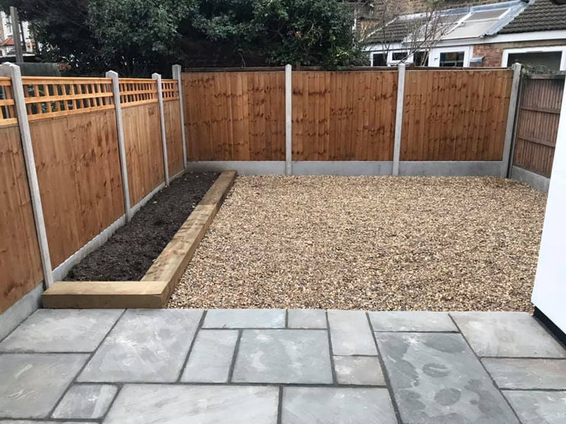 Patio and fencing in Leytonstone